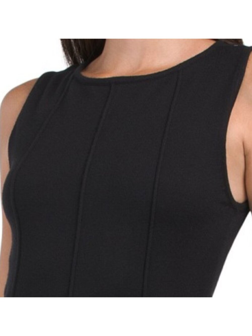ELLEN TRACY Twofer Dress With Paneled Skirt - Picture 3 of 5
